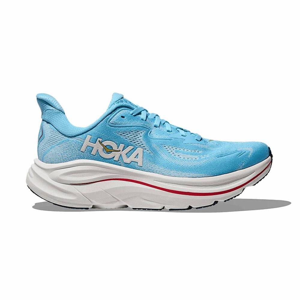 NEW HOKA women's clifton 10 running shoes in blue frost